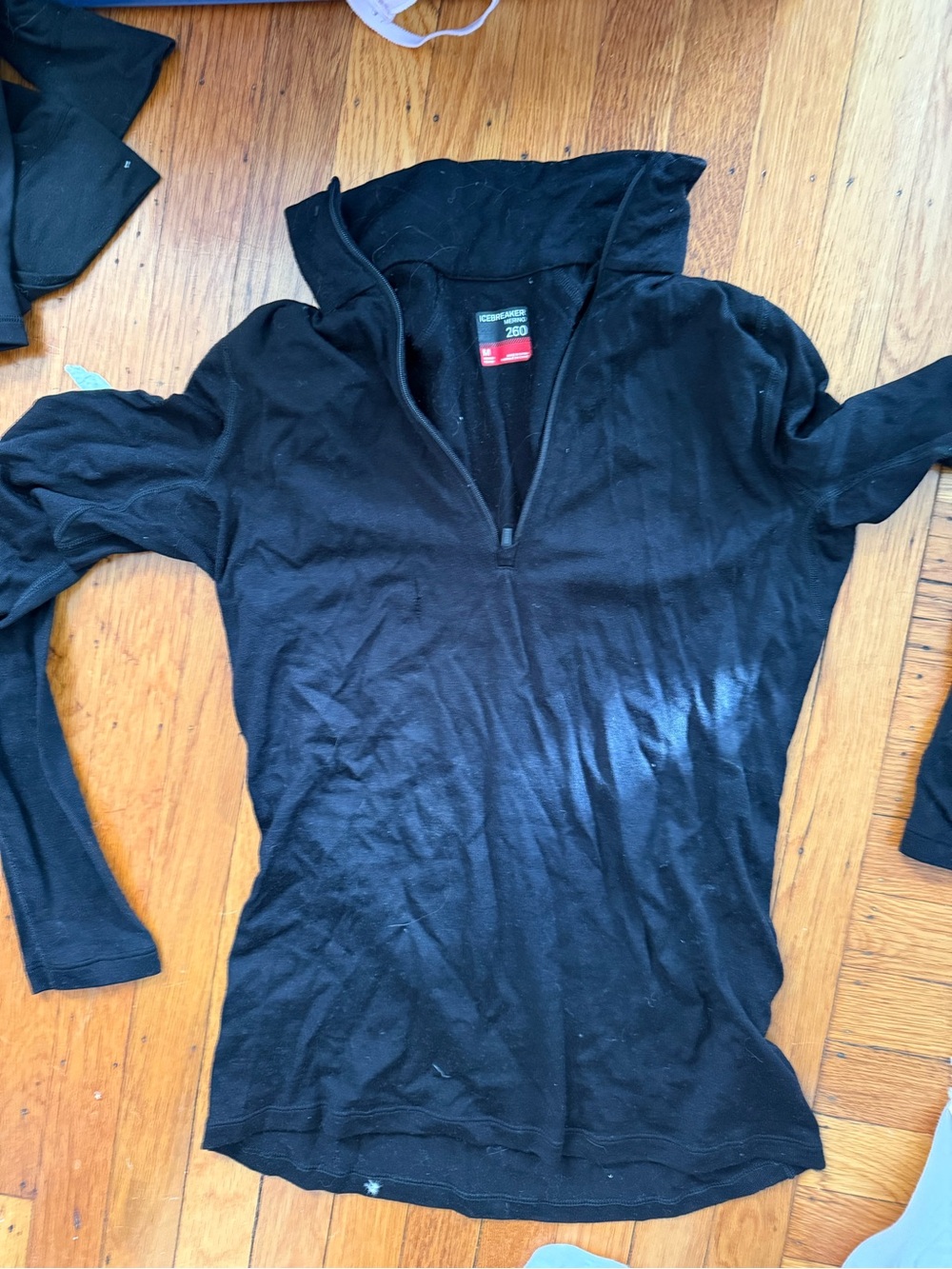 Icebreaker Black Women's Cowl Quarter-Zip Base Layer